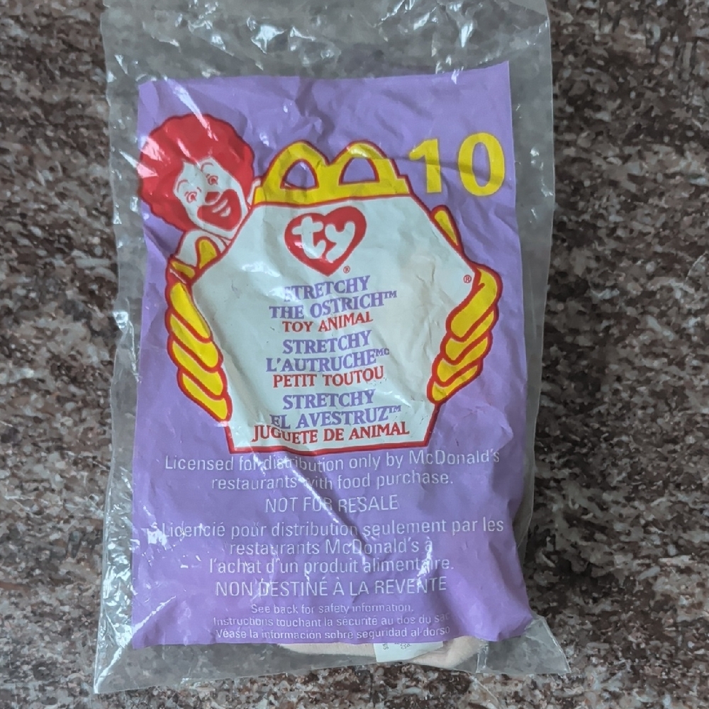 McDonald's TY Stretchy the Ostrich Toy - Purple